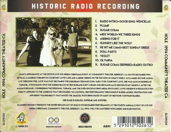 Hole - Live Through This Is Radio Hole 9th December 1994 - Cd