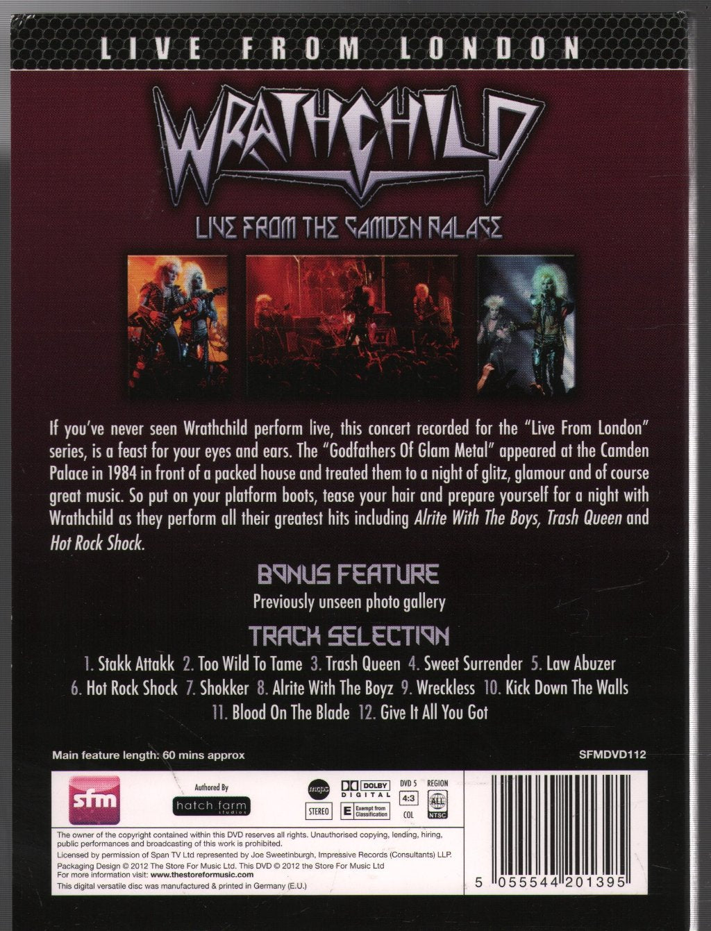 Wrathchild - Live From The Camden Palace - Dvd