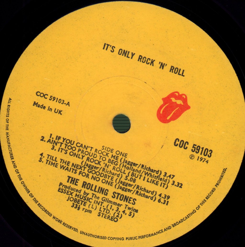 Rolling Stones - It's Only Rock N Roll - Lp