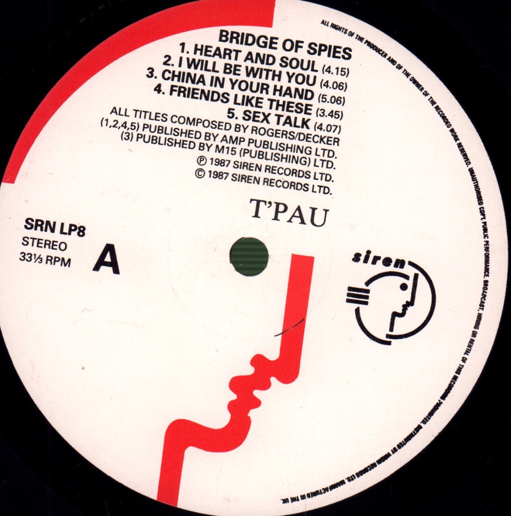 T'PAU - Bridge Of Spies - Lp