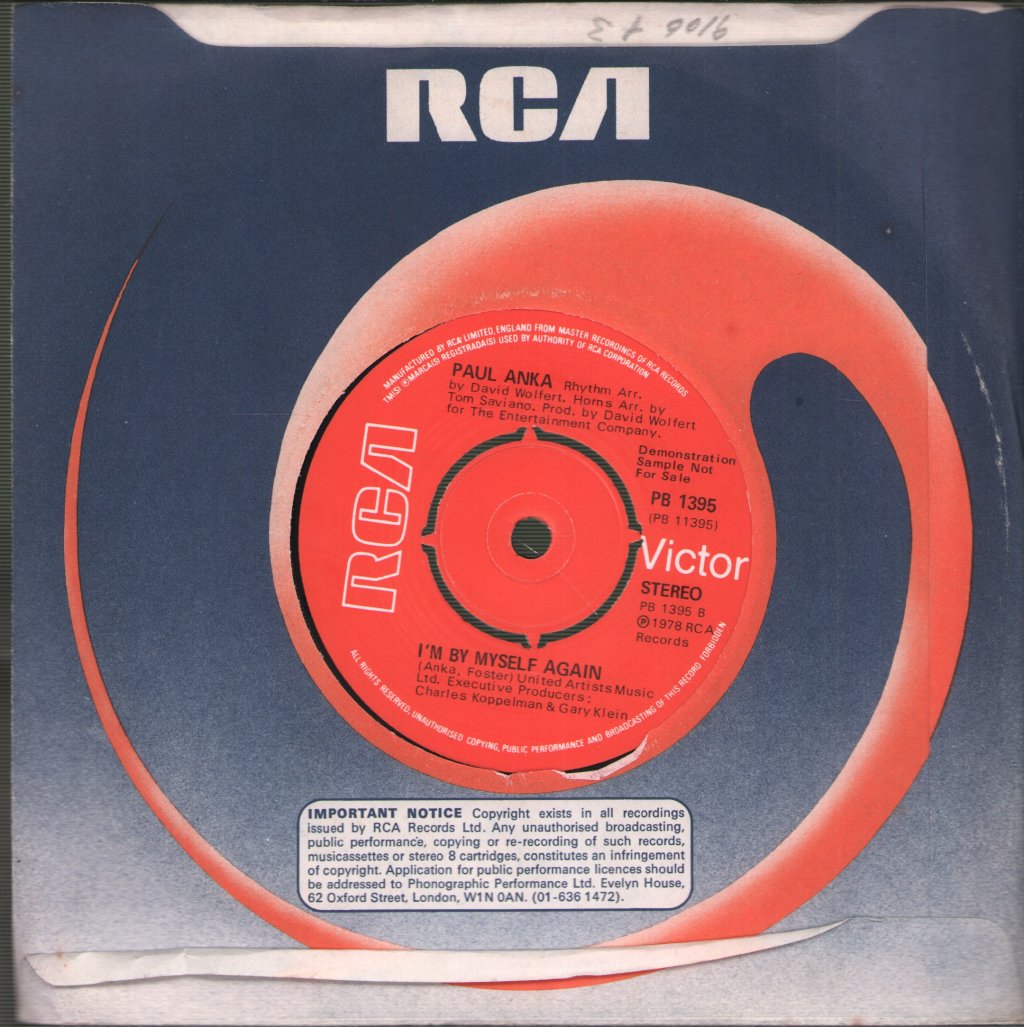 Paul Anka - This Is Love / I'm By Myself Again - 7 Inch