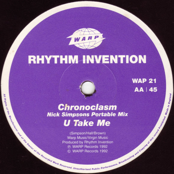 Rhythm Invention - Can't Take It - 12 Inch