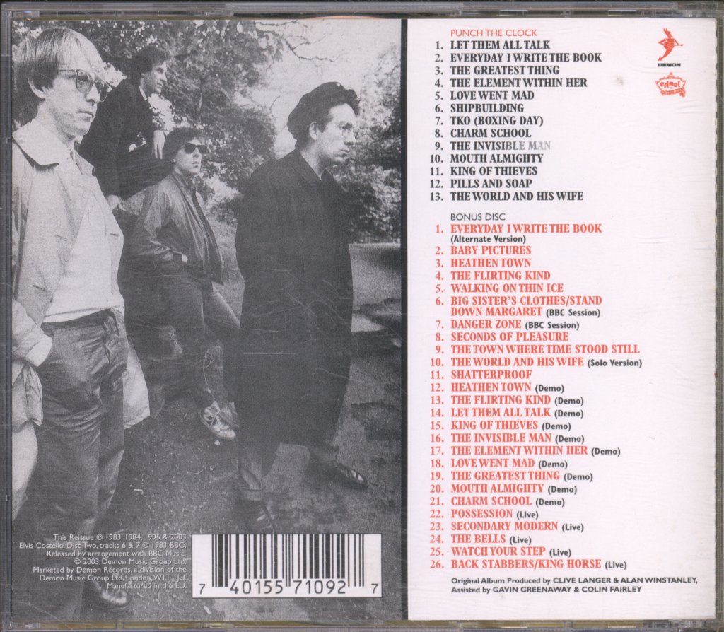 Elvis Costello & The Attractions - Punch The Clock - Cd
