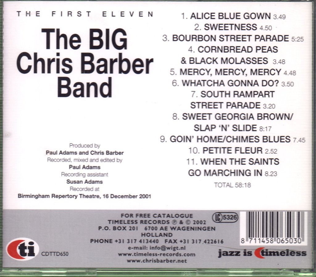 Big Chris Barber Band - First Eleven - Cd