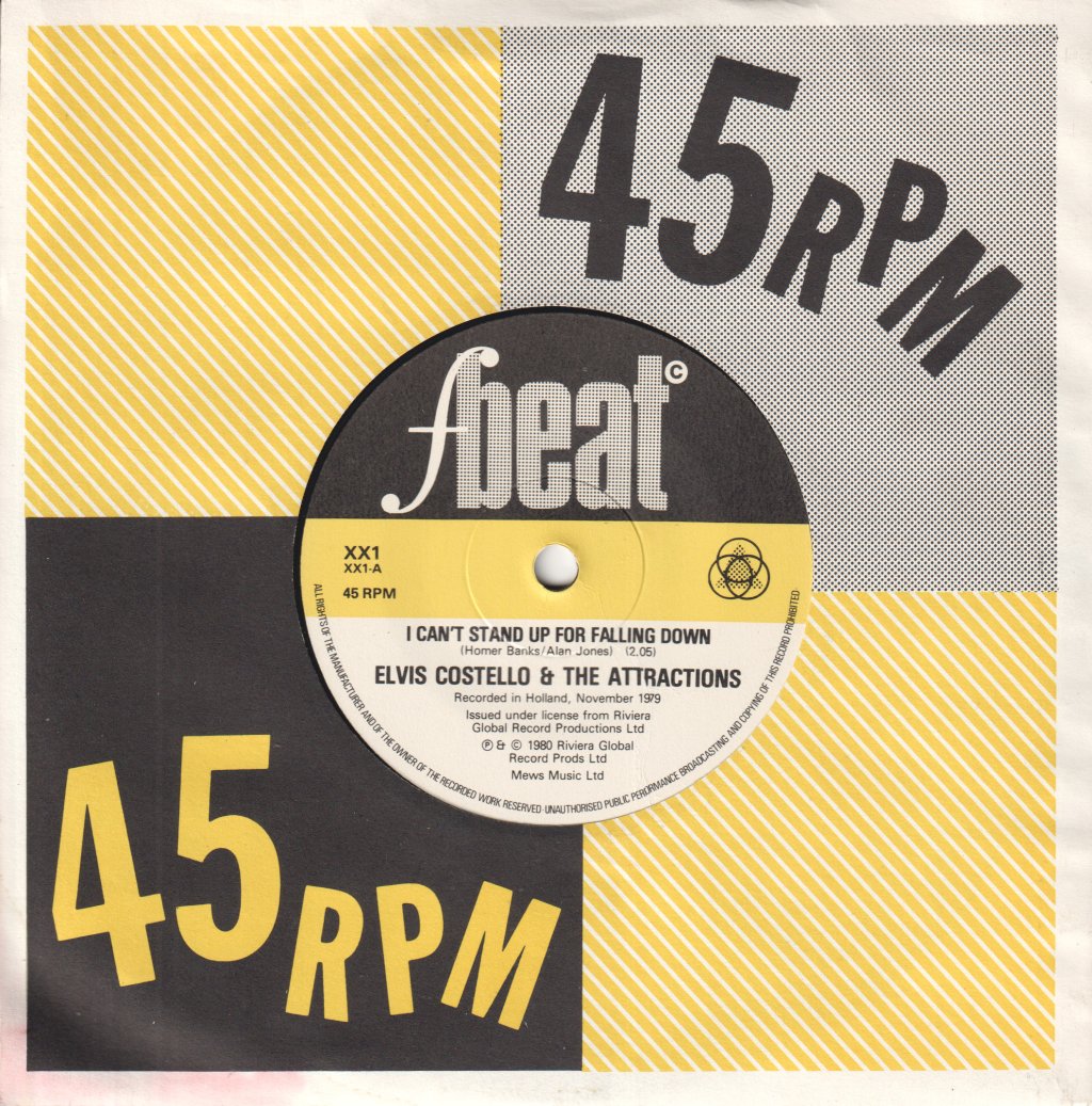 Elvis Costello & The Attractions - I Can't Stand Up For Falling Down - 7 Inch