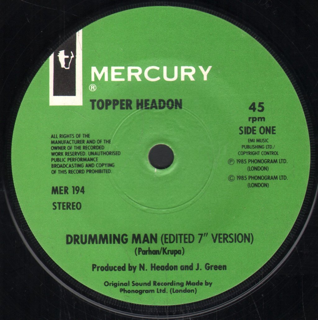 Topper Headon - Drumming Man - 7 Inch