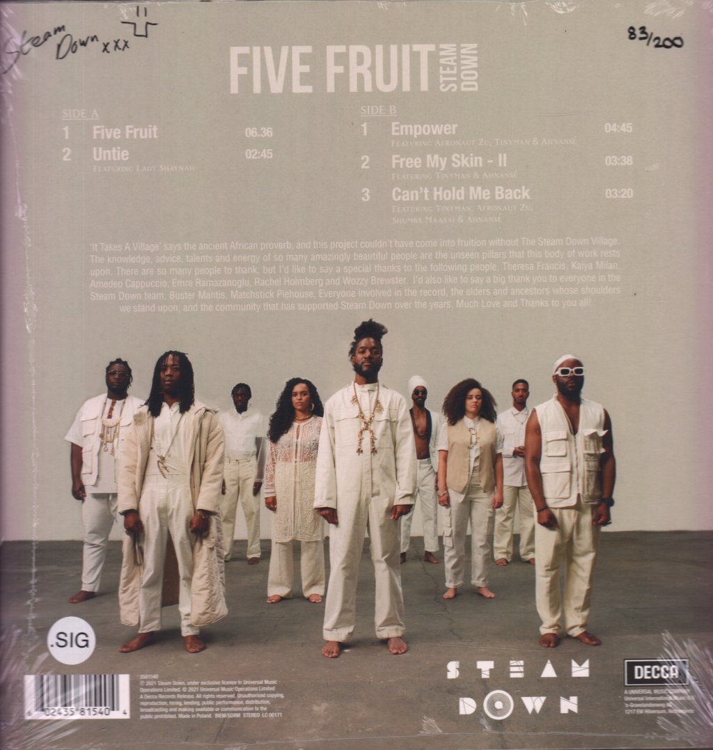 Steam Down - Five Fruit - 12 Inch