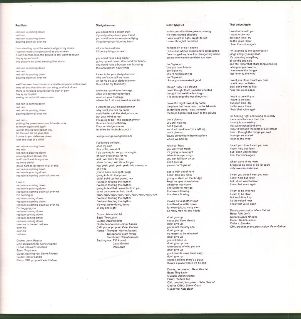 Peter Gabriel - So - Lp