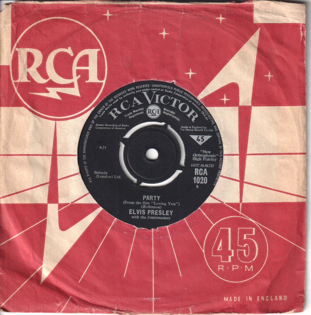 Elvis Presley With The Jordanaires - Party - 7 Inch