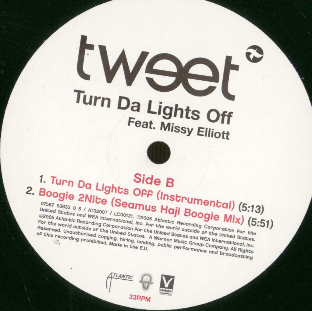 Tweet Feat. Missy Elliott - Turn Da Lights Off - 12 Inch