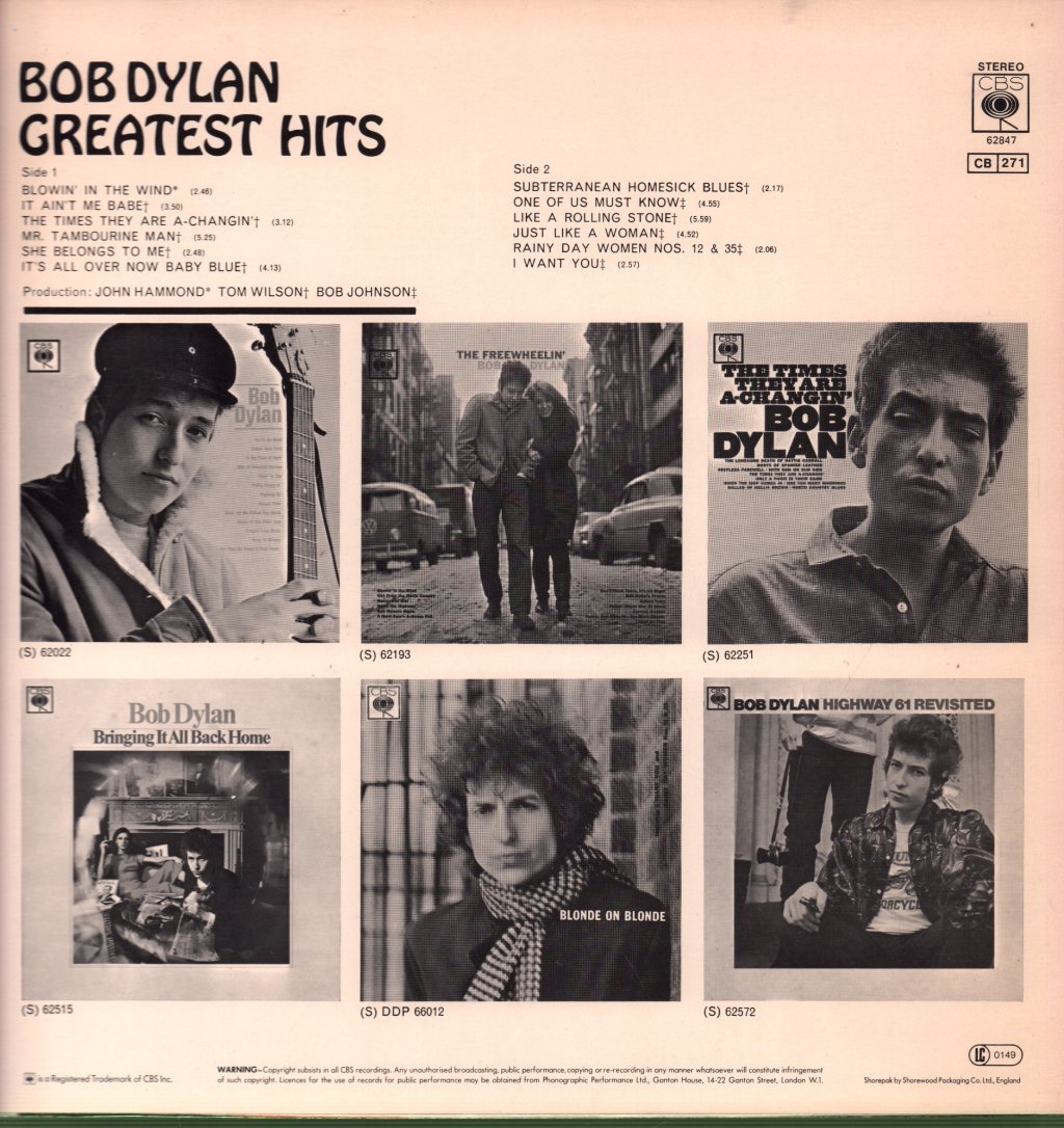 Bob Dylan - Greatest Hits - Lp