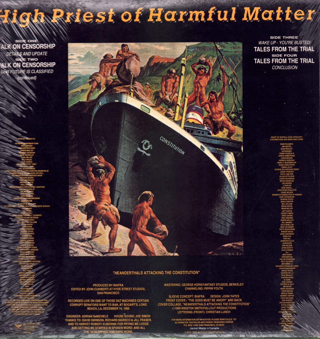 Jello Biafra - High Priest Of Harmful Matter - Tales From The Trial - Double Lp