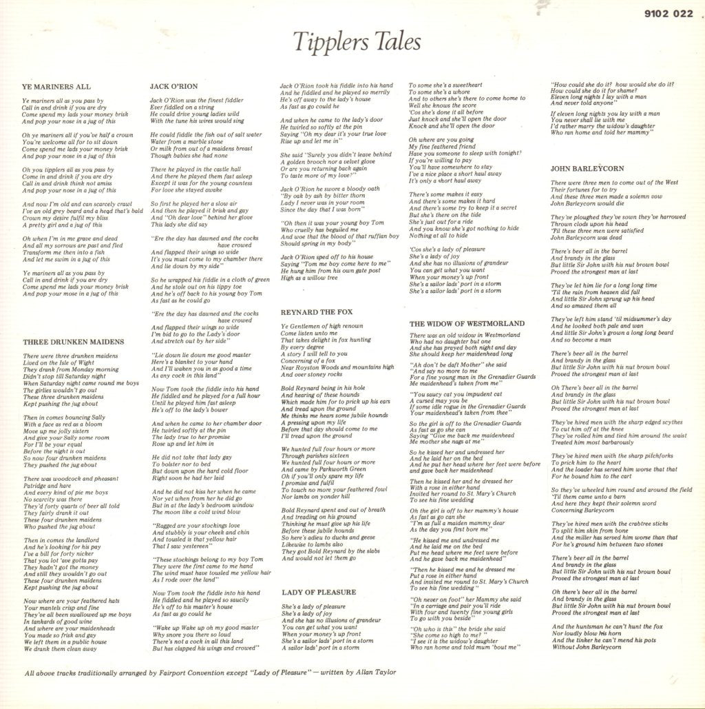 Fairport Convention - Tipplers Tales - Lp