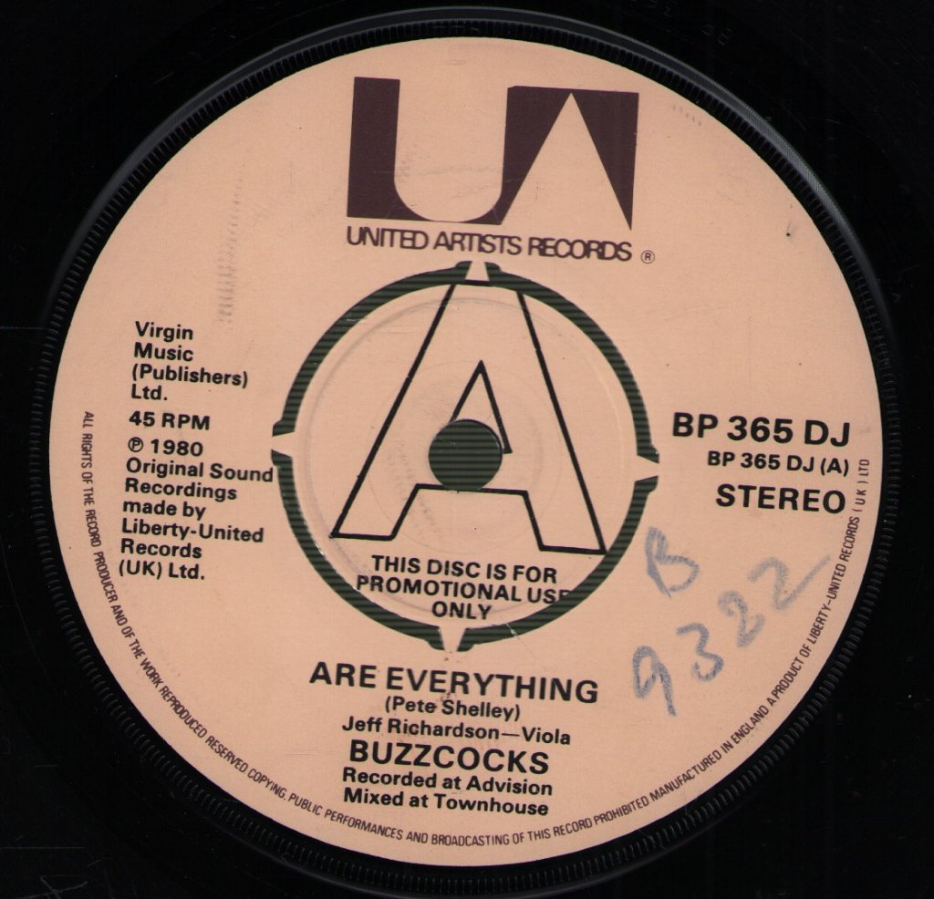 Buzzcocks - Are Everything - 7 Inch