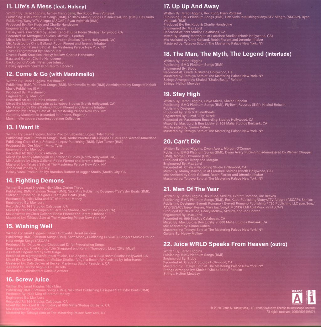 Juice WRLD - Legends Never Die - Double Lp