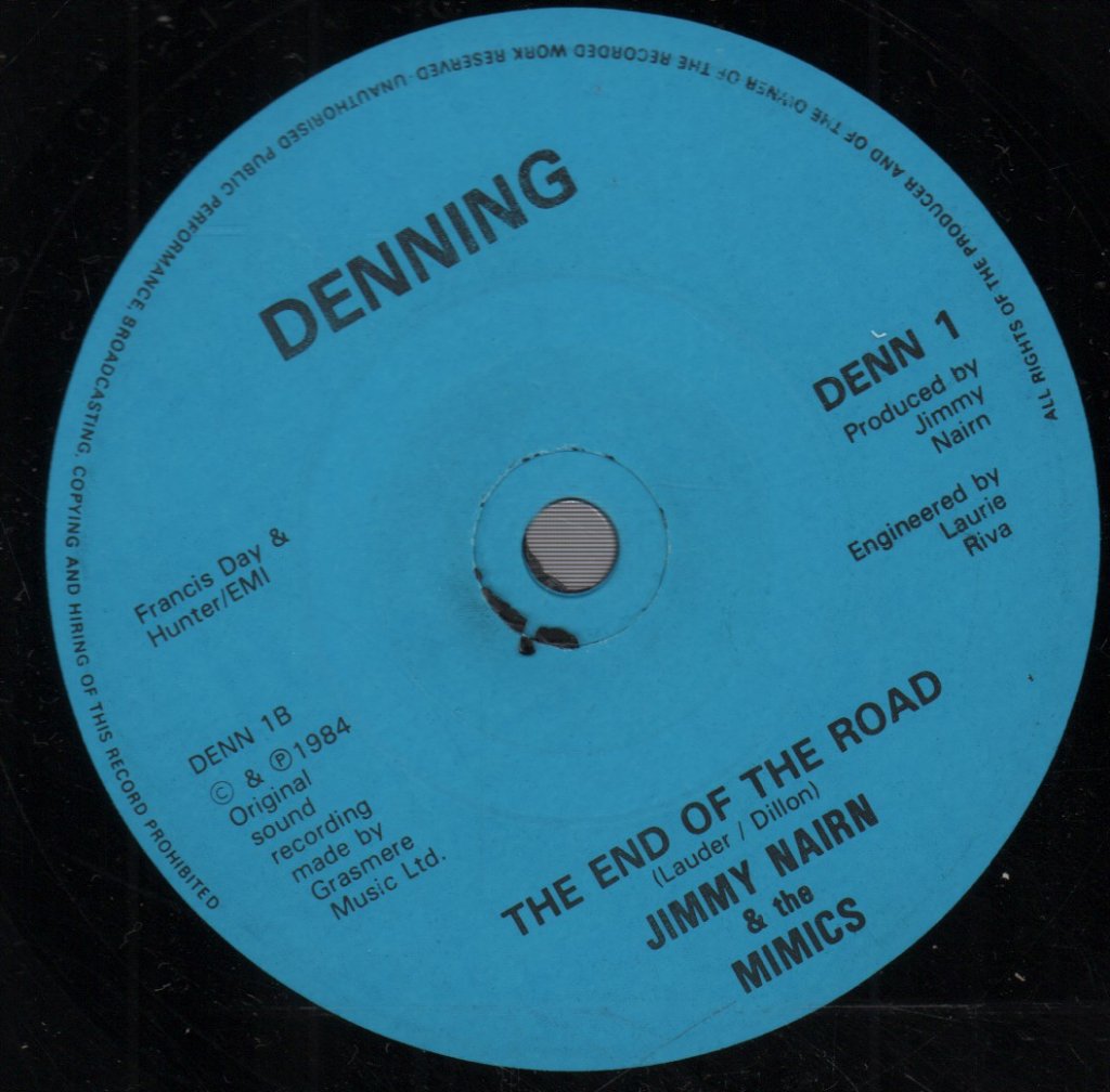 Jimmy Nairn And The Mimics - All Those Years Ago - 7 Inch