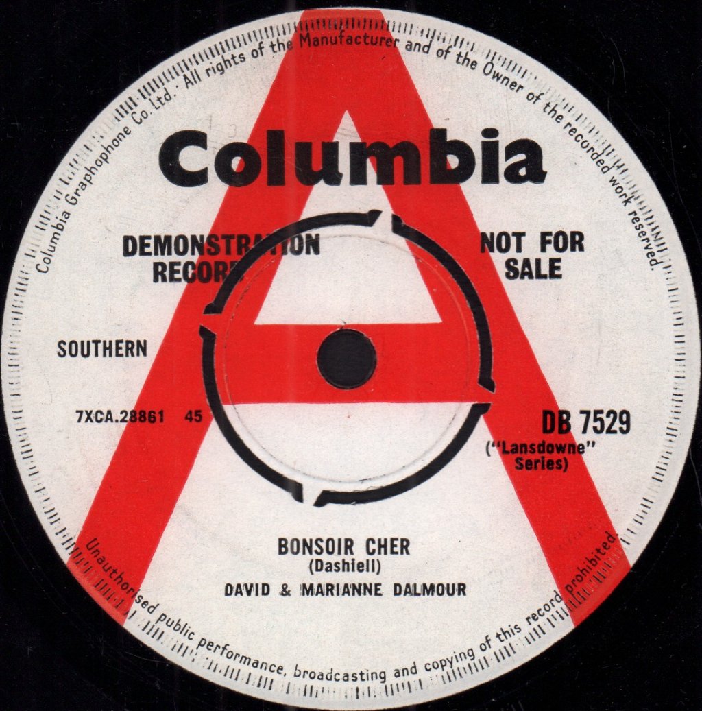 David And Marianne Dalmour - Bonsoir Cher - 7 Inch