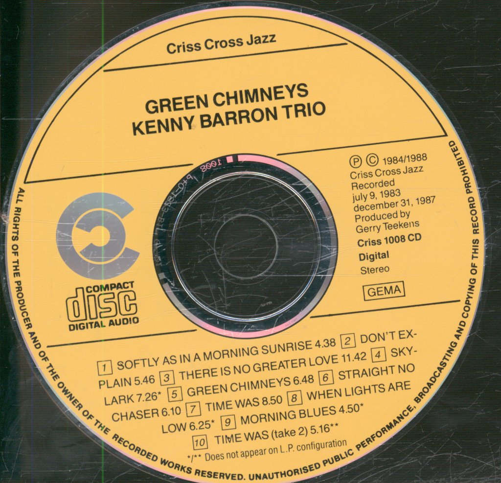 Kenny Barron Trio With Buster Williams And Ben Riley - Green Chimneys - Cd