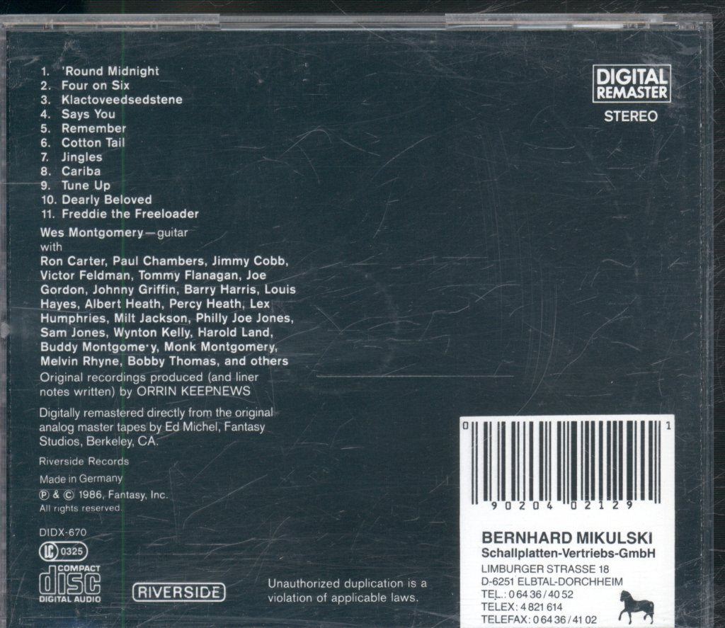 Wes Montgomery - Artistry Of Wes Montgomery - Cd