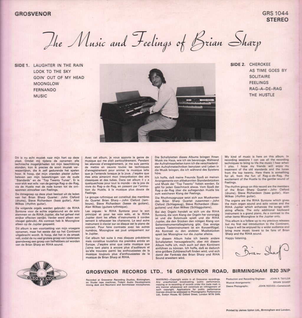 Brian Sharp - Music And Feelings Of - Lp
