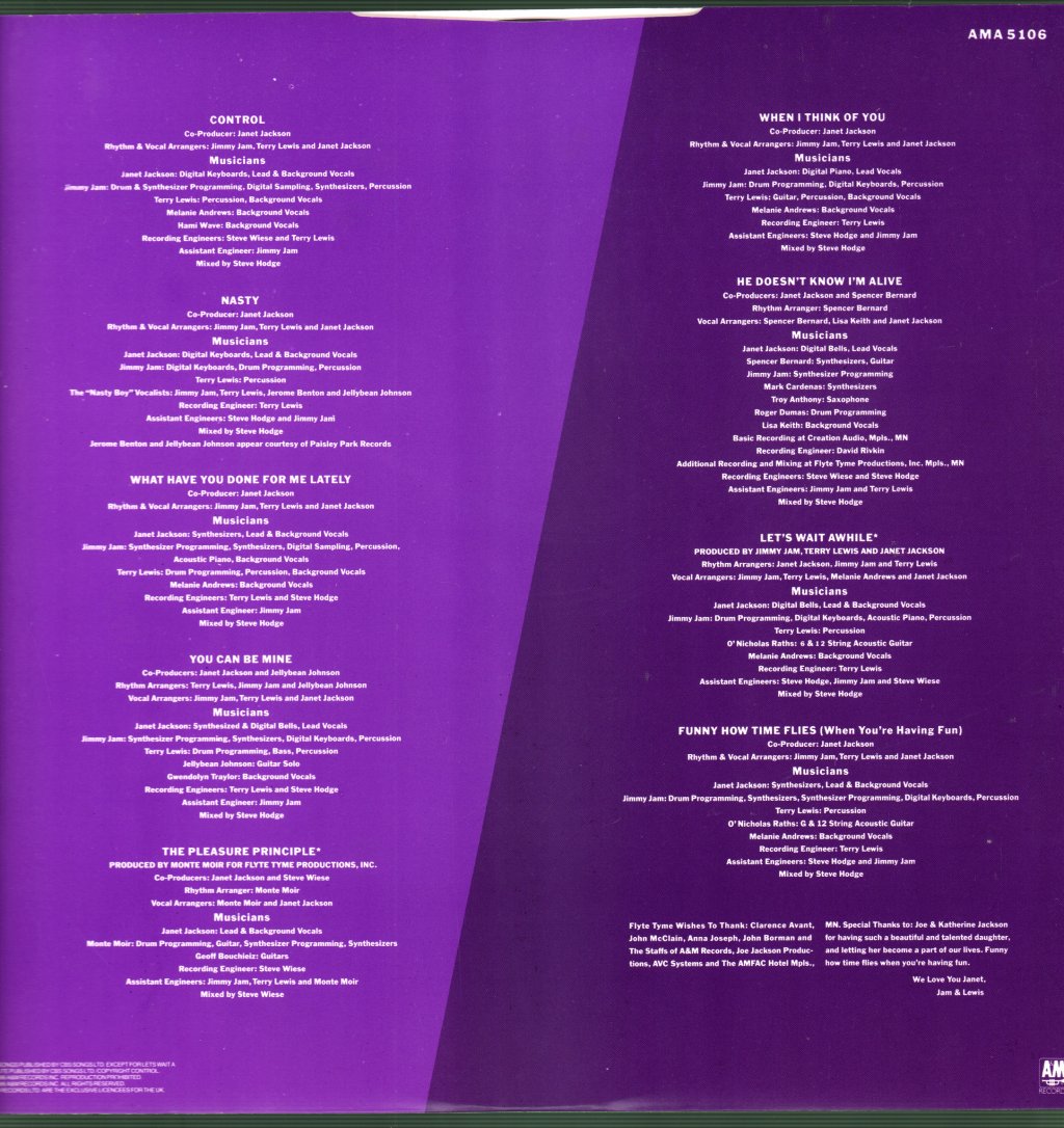 Janet Jackson - Control - Lp