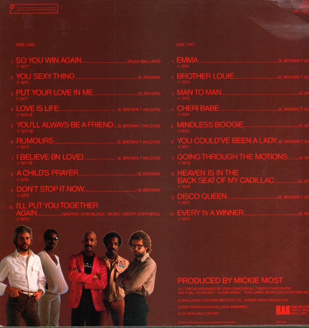 Hot Chocolate - 20 Hottest Hits - Lp