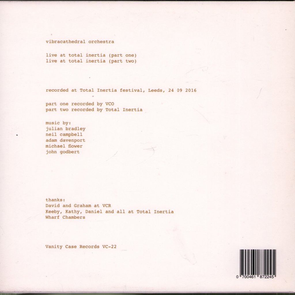 Vibracathedral Orchestra - Live At Total Inertia - 10 Inch
