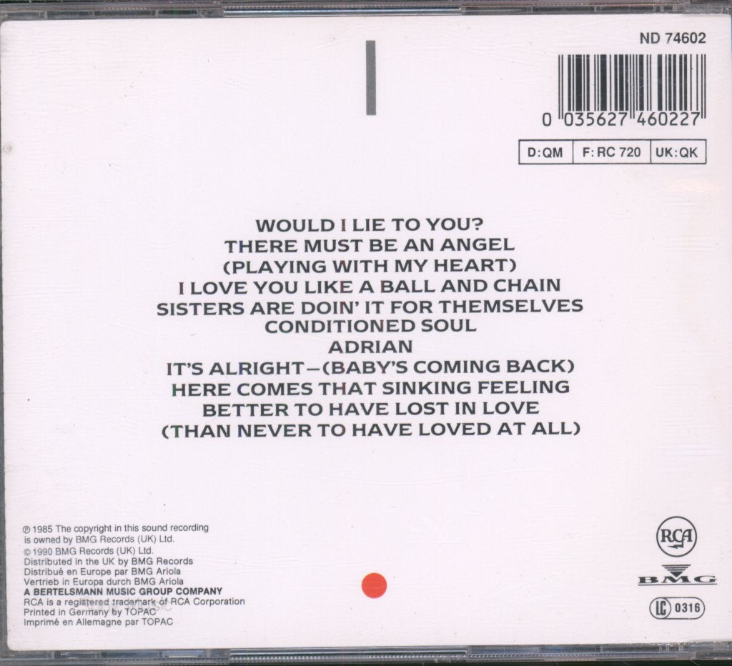 Eurythmics - Be Yourself Tonight - Cd