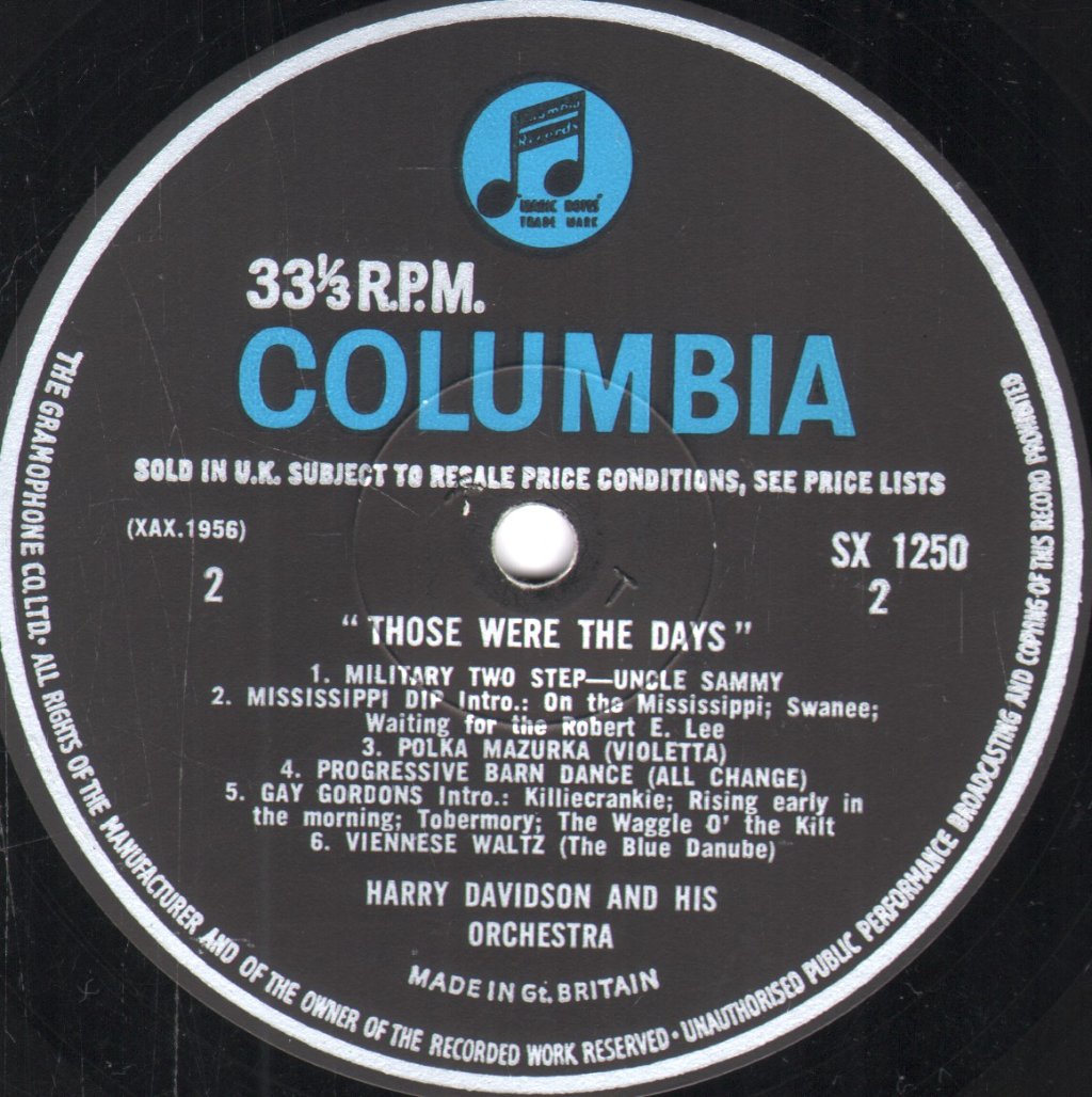 Harry Davidson And His Orchestra - Those Were The Days - Lp