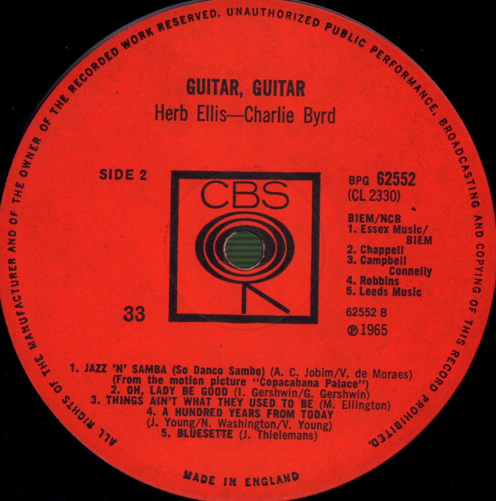 Herb Ellis and Charlie Byrd - Guitar / Guitar - Lp