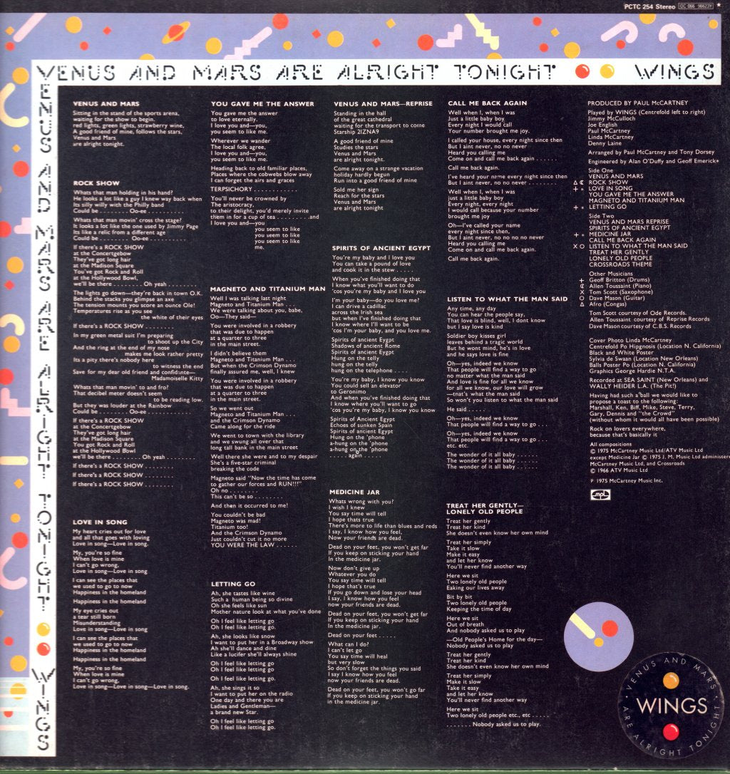 Wings - Venus And Mars - Lp