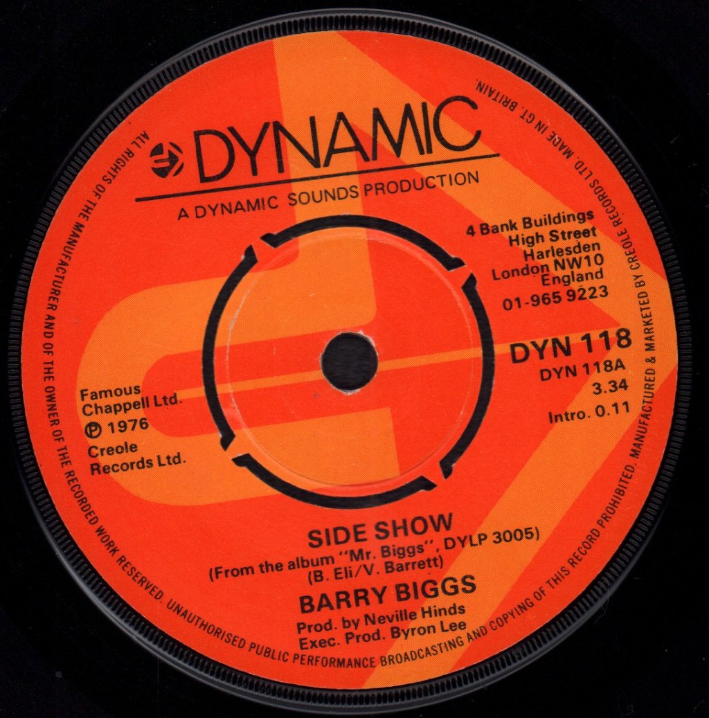 Barry Biggs - Side Show - 7 Inch