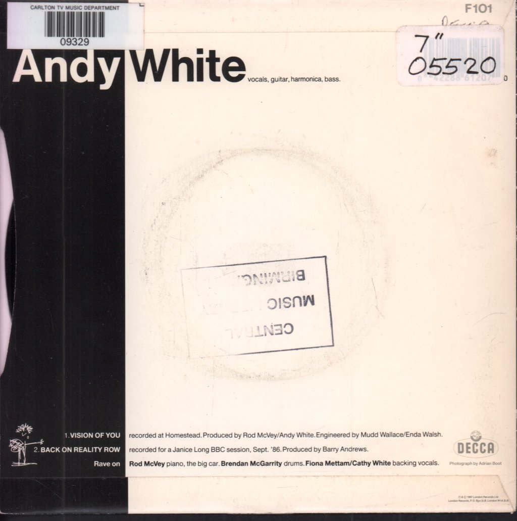 Andy White - Vision Of You - 7 Inch