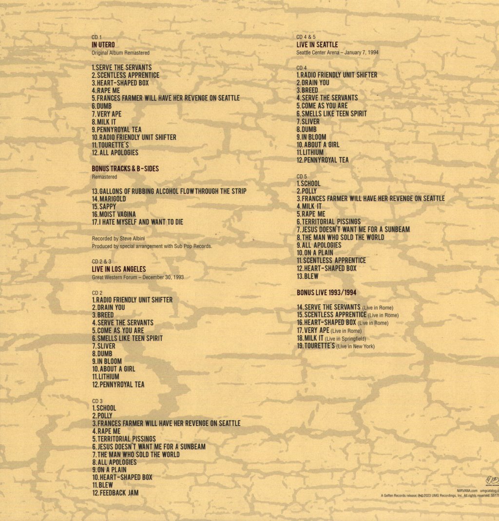 Nirvana - In Utero - Cd Set