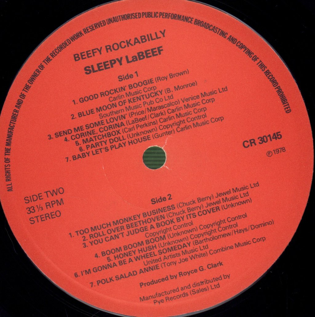 Sleepy Labeef - Beefy Rockabilly - Lp