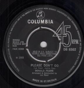 Donald Peers - Please Don't Go - 7 Inch