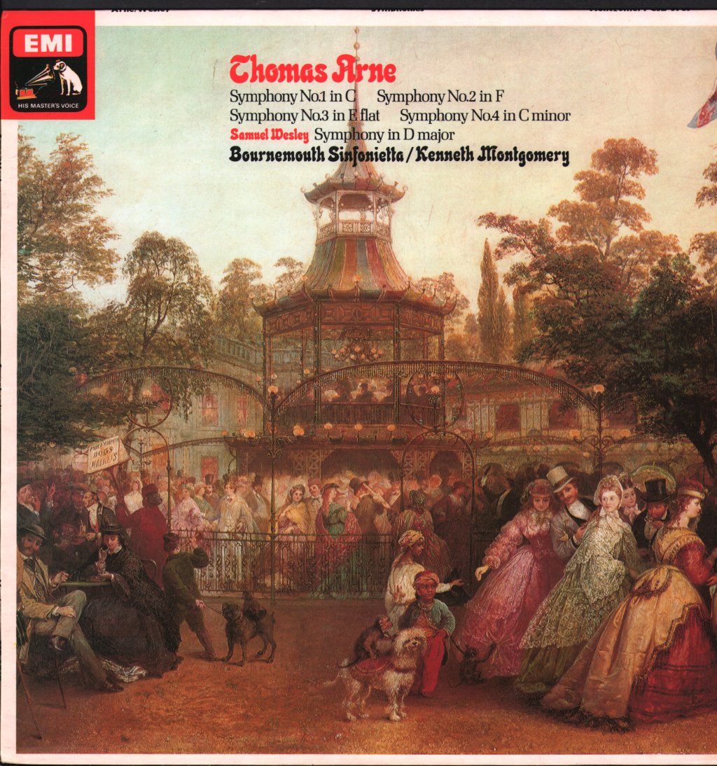 Bournemouth Sinfonietta / Kenneth Montgomery - Thomas Arne / Samuel Wesley - Symphonies - Lp