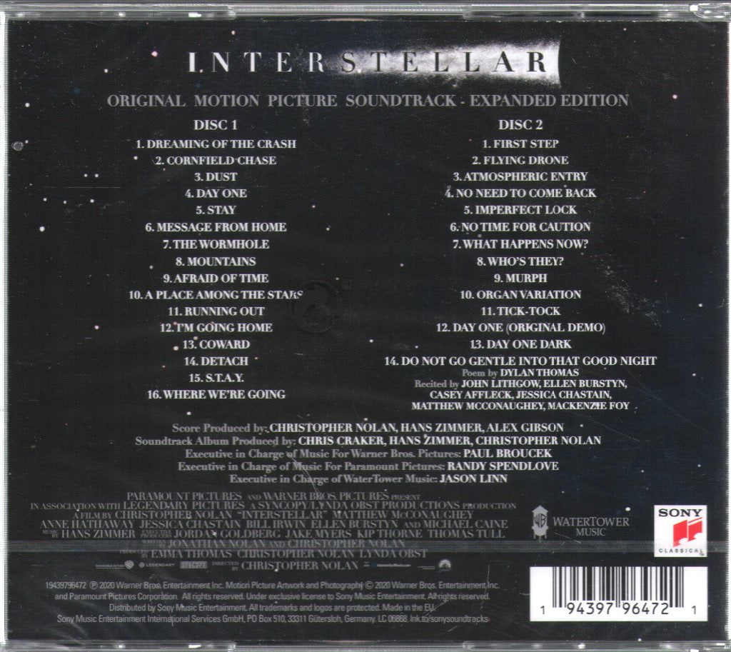 Hans Zimmer - Interstellar (Original Motion Picture Soundtrack) - Double Cd