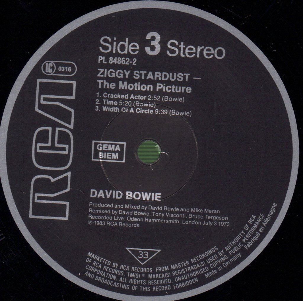 David Bowie - Ziggy Stardust - The Motion Picture - Double Lp