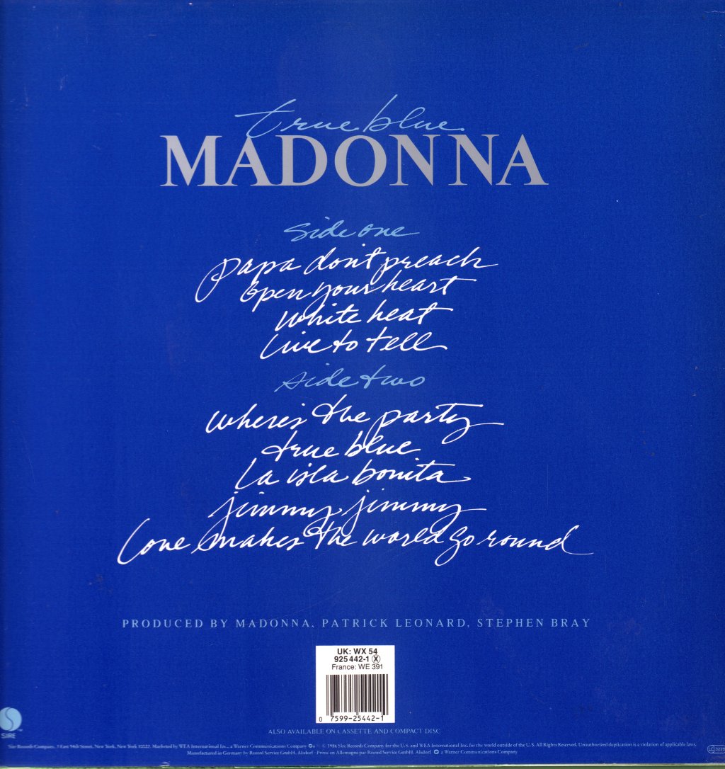 Madonna - True Blue - Lp