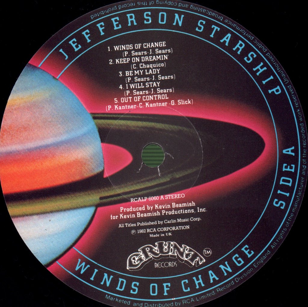 Jefferson Starship - Winds Of Change - Lp
