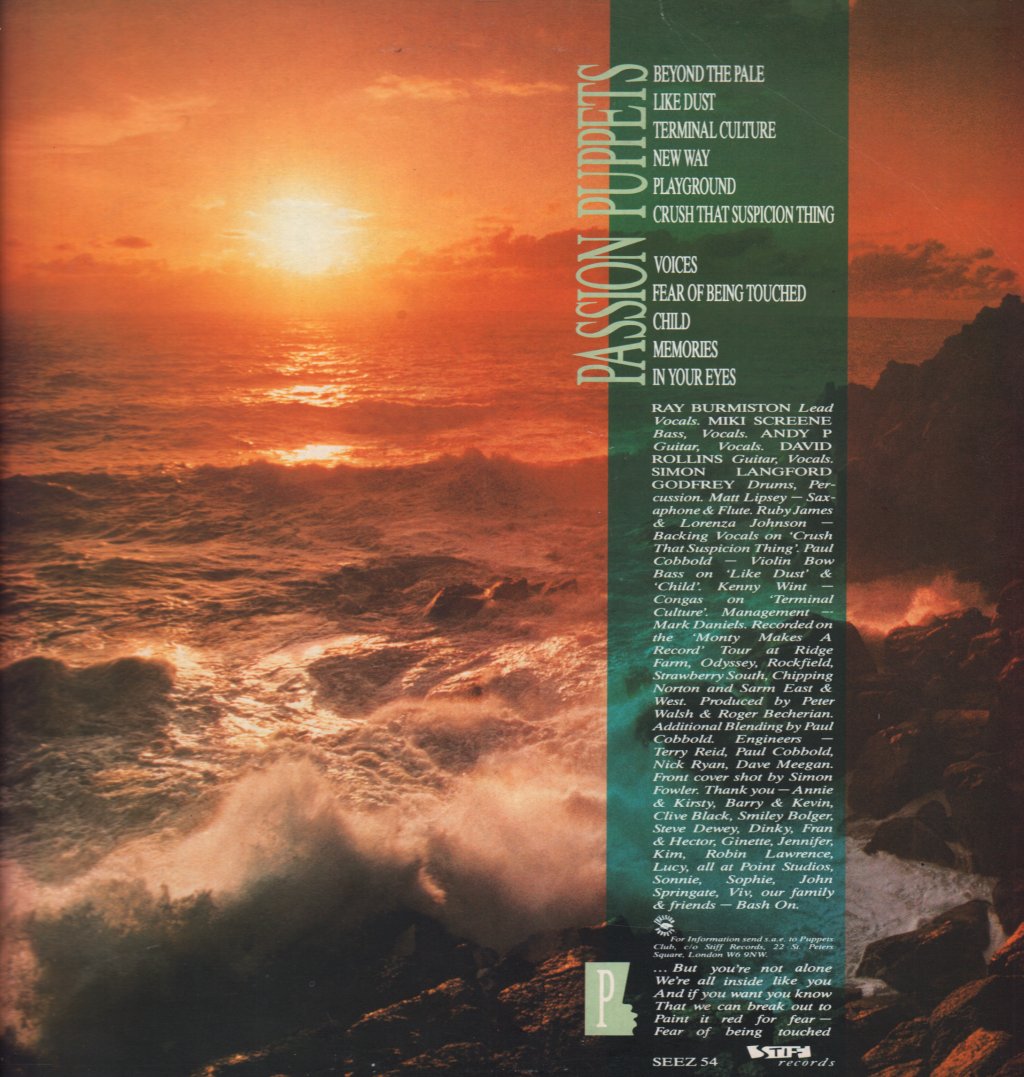 Passion Puppets - Beyond The Pale - Lp