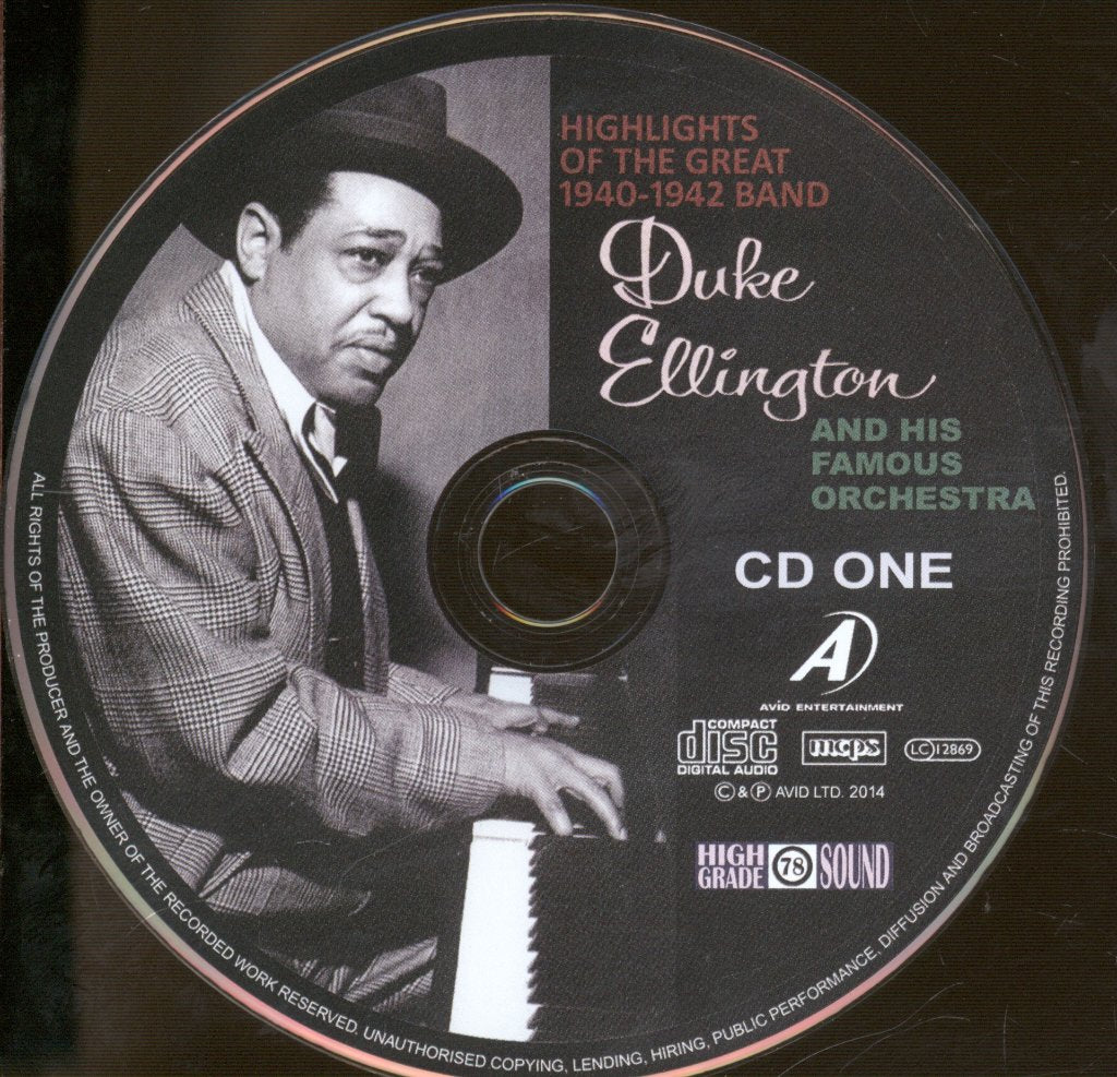 Duke Ellington And His Famous Orchestra - Highlights Of The Great 1940-1942 Band - Double Cd