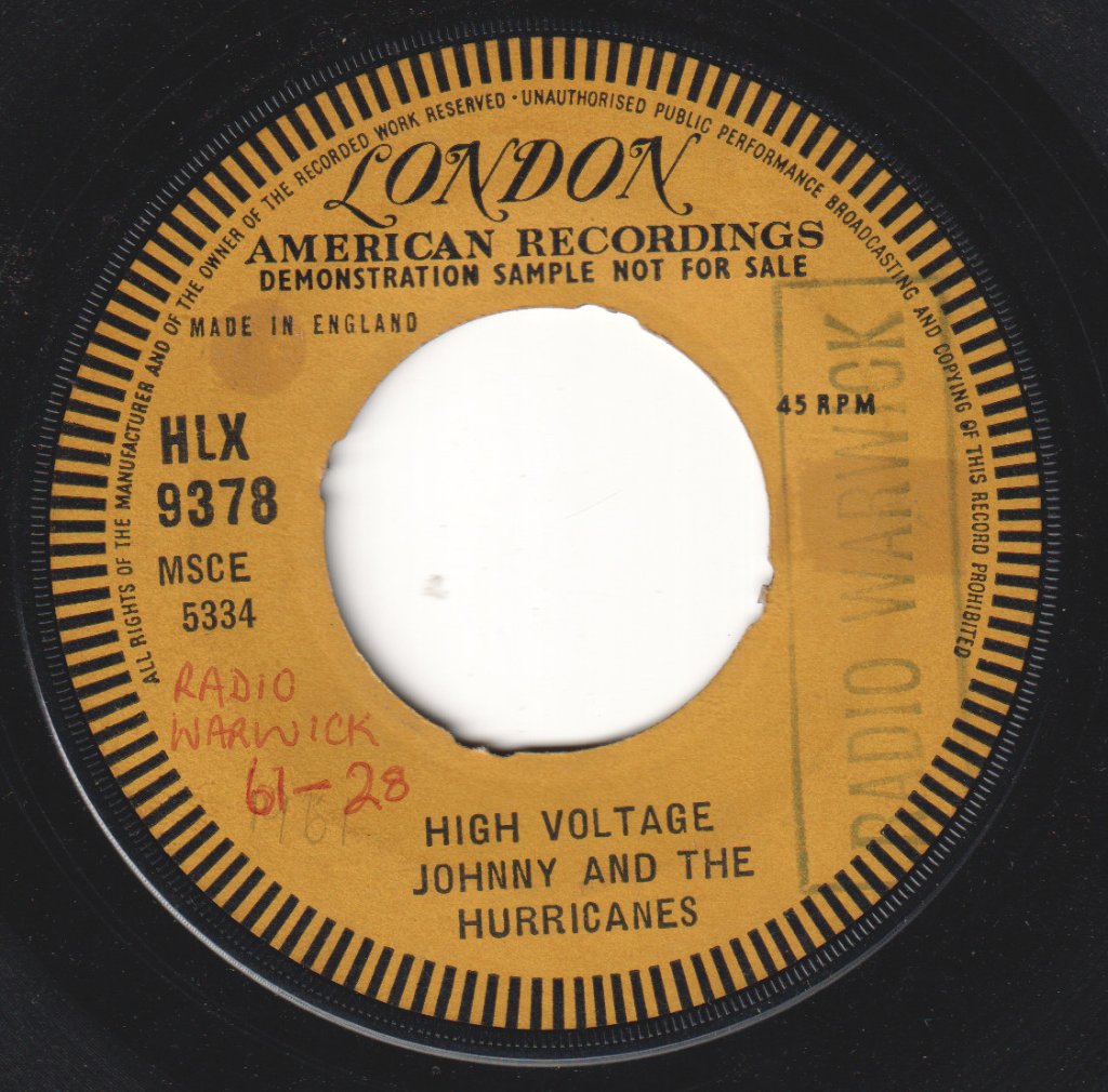 Johnny And The Hurricanes - High Voltage - 7 Inch