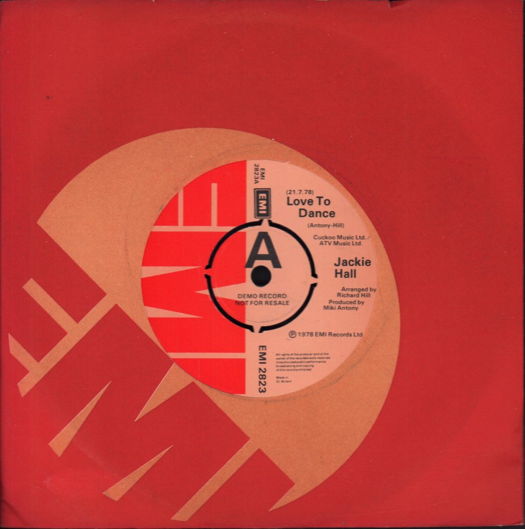 Jackie Hall - Love To Dance - 7 Inch