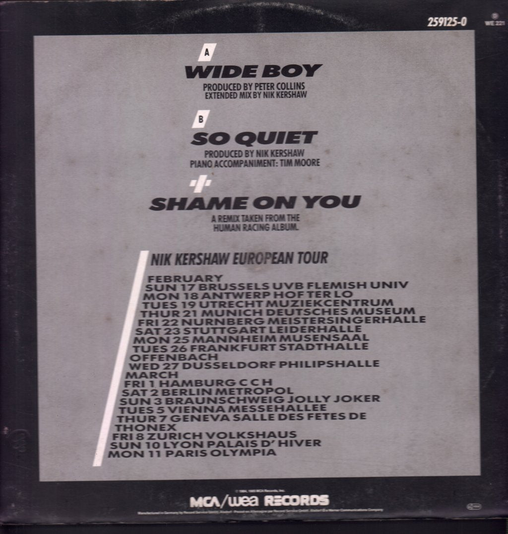 Nik Kershaw - Wide Boy - 12 Inch