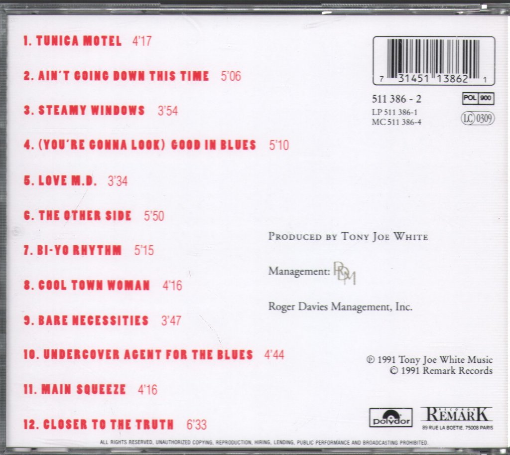 Tony Joe White - Closer To The Truth - Cd