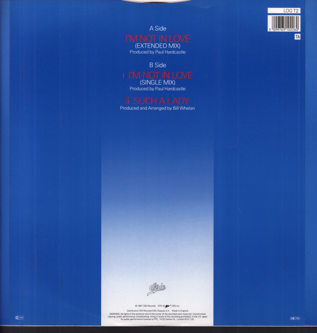 Johnny Logan - I'm Not In Love - 12 Inch