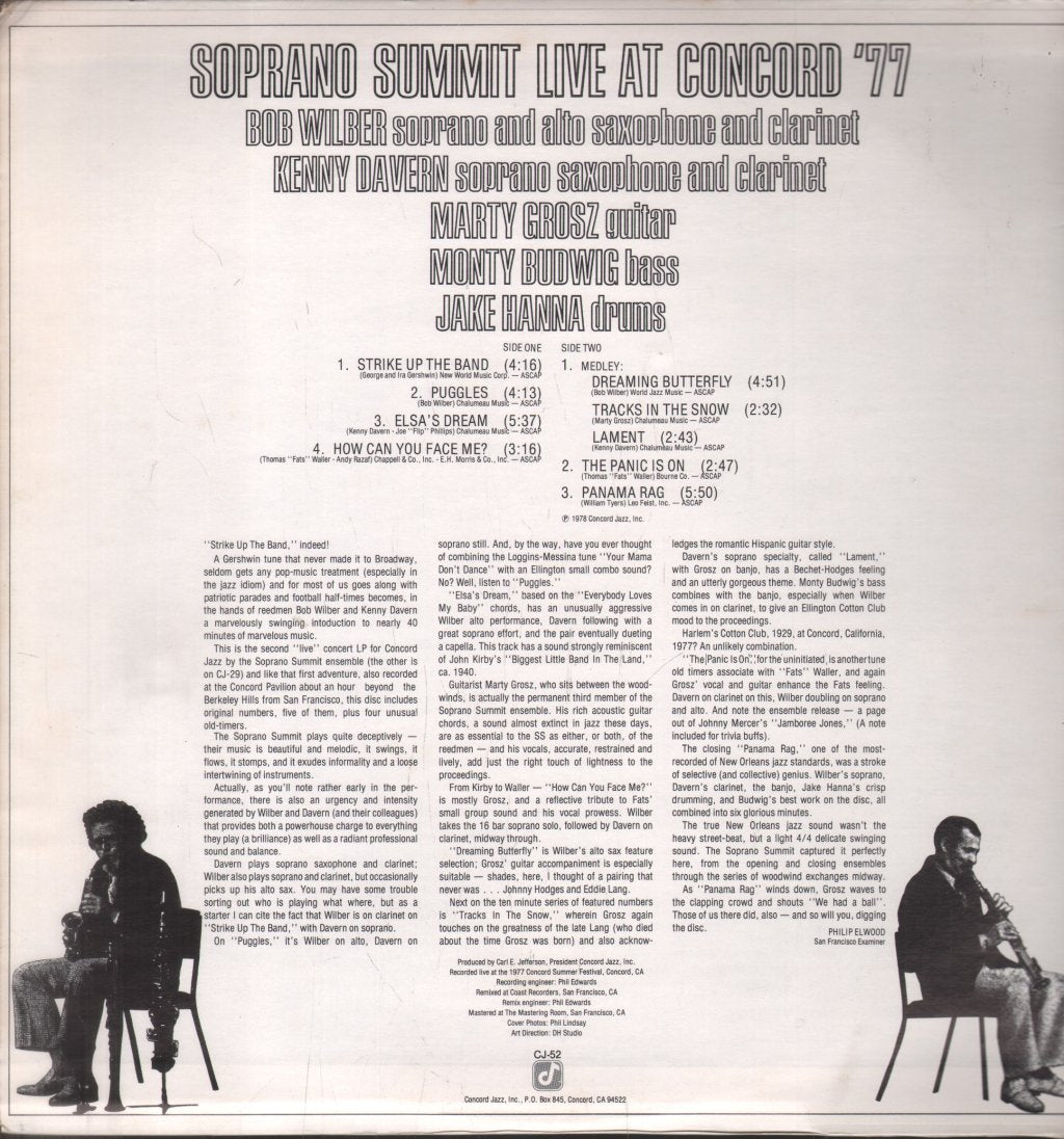 Soprano Summit - Live At Concord '77 - Lp