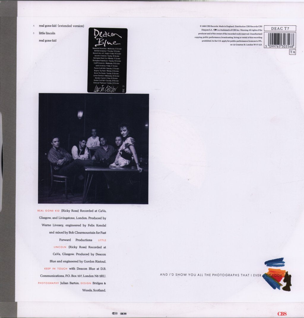 Deacon Blue - Real Gone Kid - 12 Inch